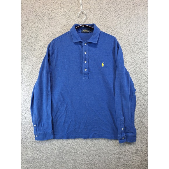 Polo Ralph Lauren Other - Polo Ralph Lauren Polo Shirt Mens XL Blue Long Sleeve Pony Logo Preppy Classic